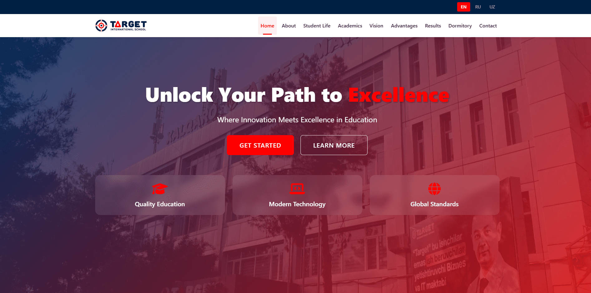Target International School Website